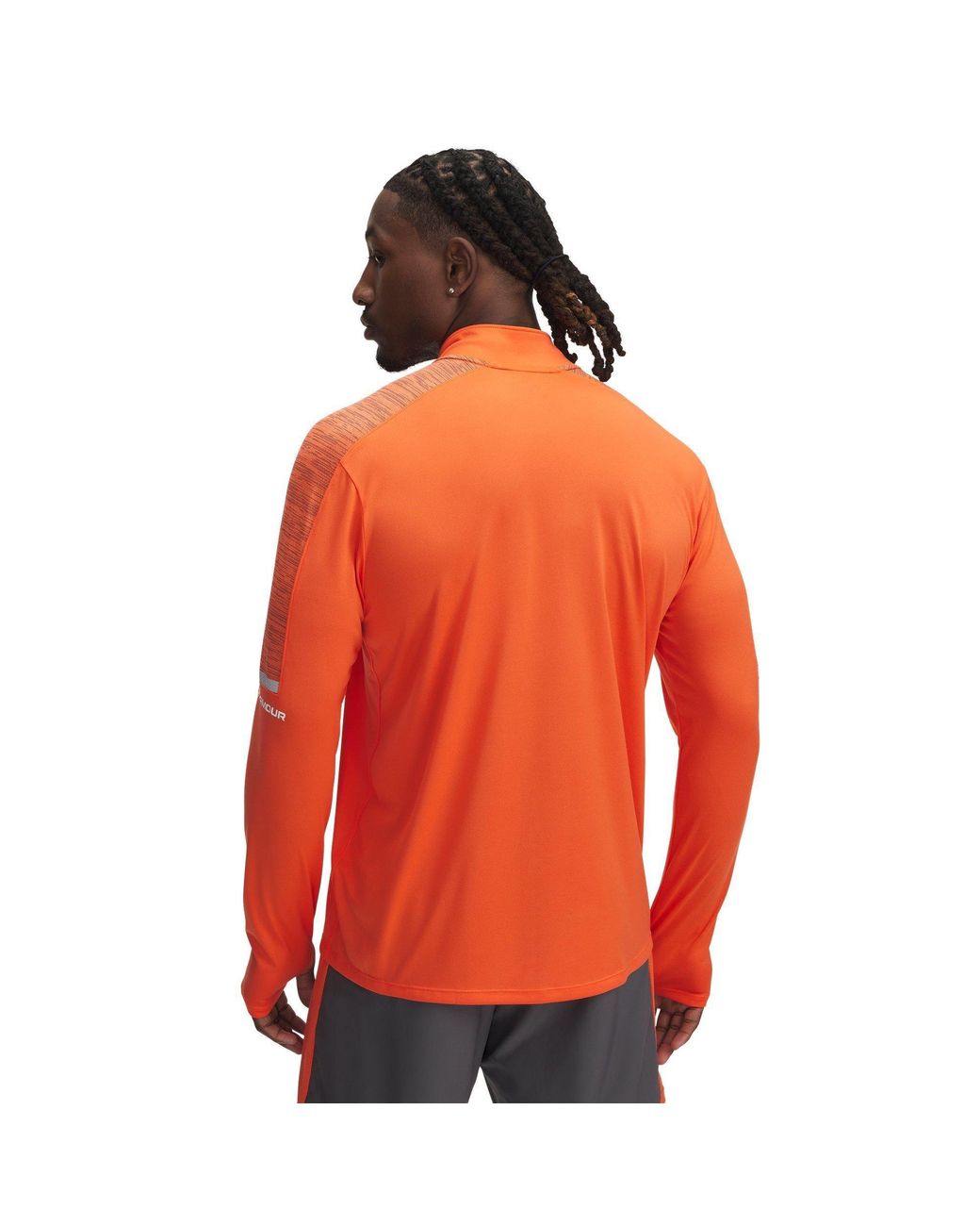 Under Armour Orange Tech ¼ Zip Fire Castlerock for men
