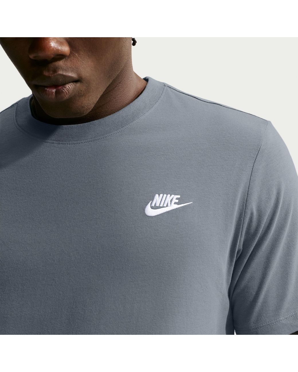 Nike Gray Sportswear Club T-Shirt for men
