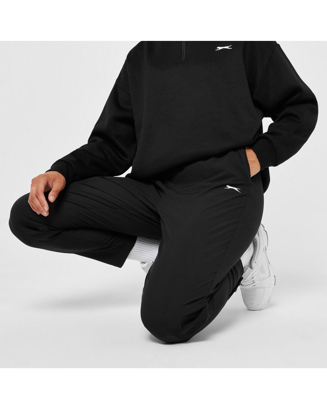 Slazenger 1881 Black Open Hem Woven Pant Ladies