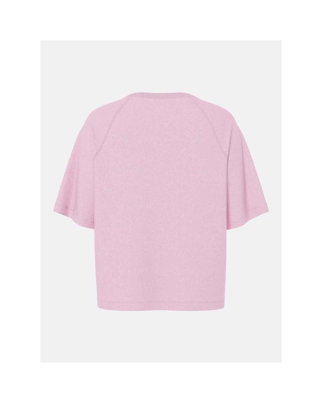 Pieces Pink Bree Short-Sleeve Crew-Neck Jumper