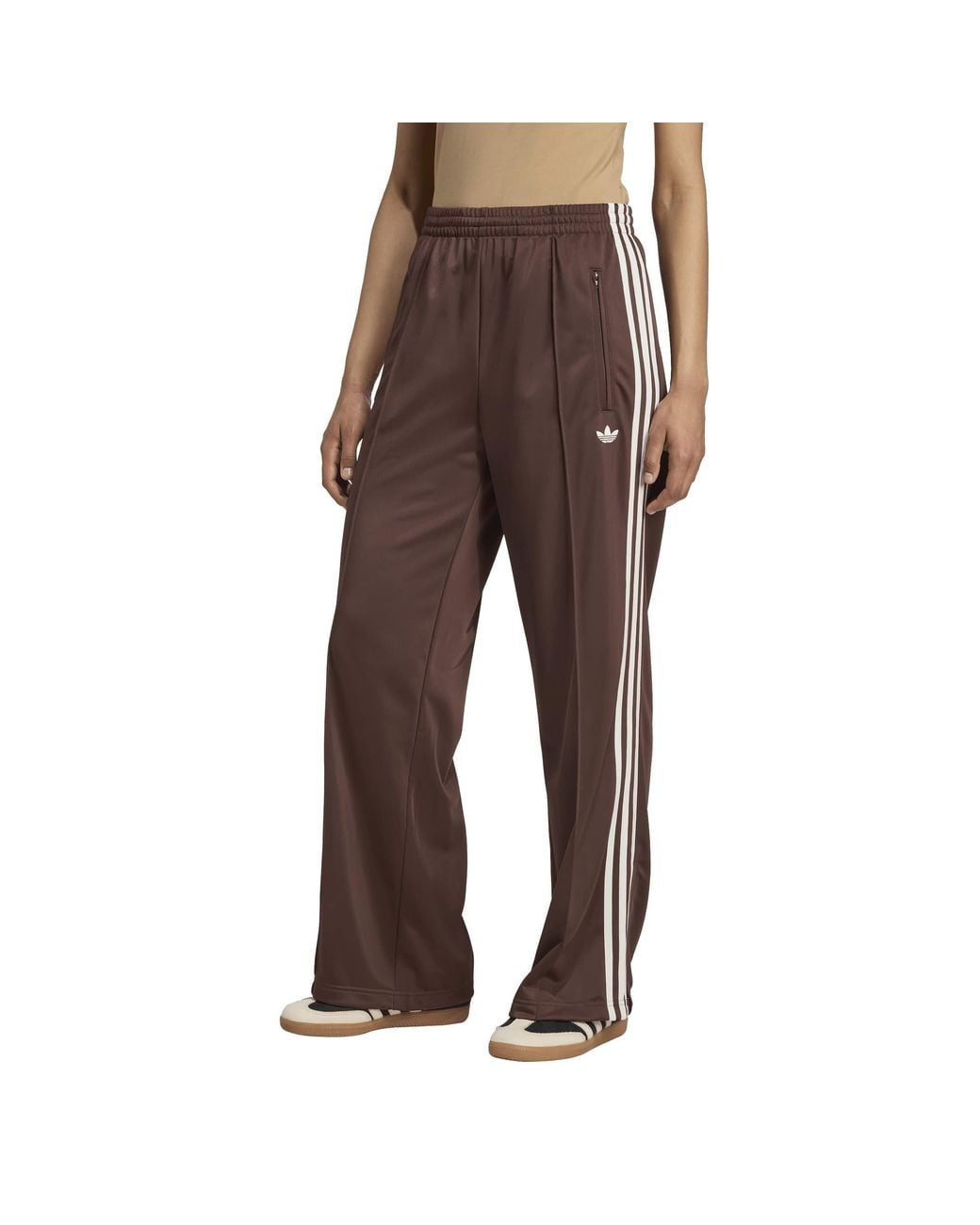 Adidas Originals Brown Firebird Relaxed-Fit Tracksuit Bottoms