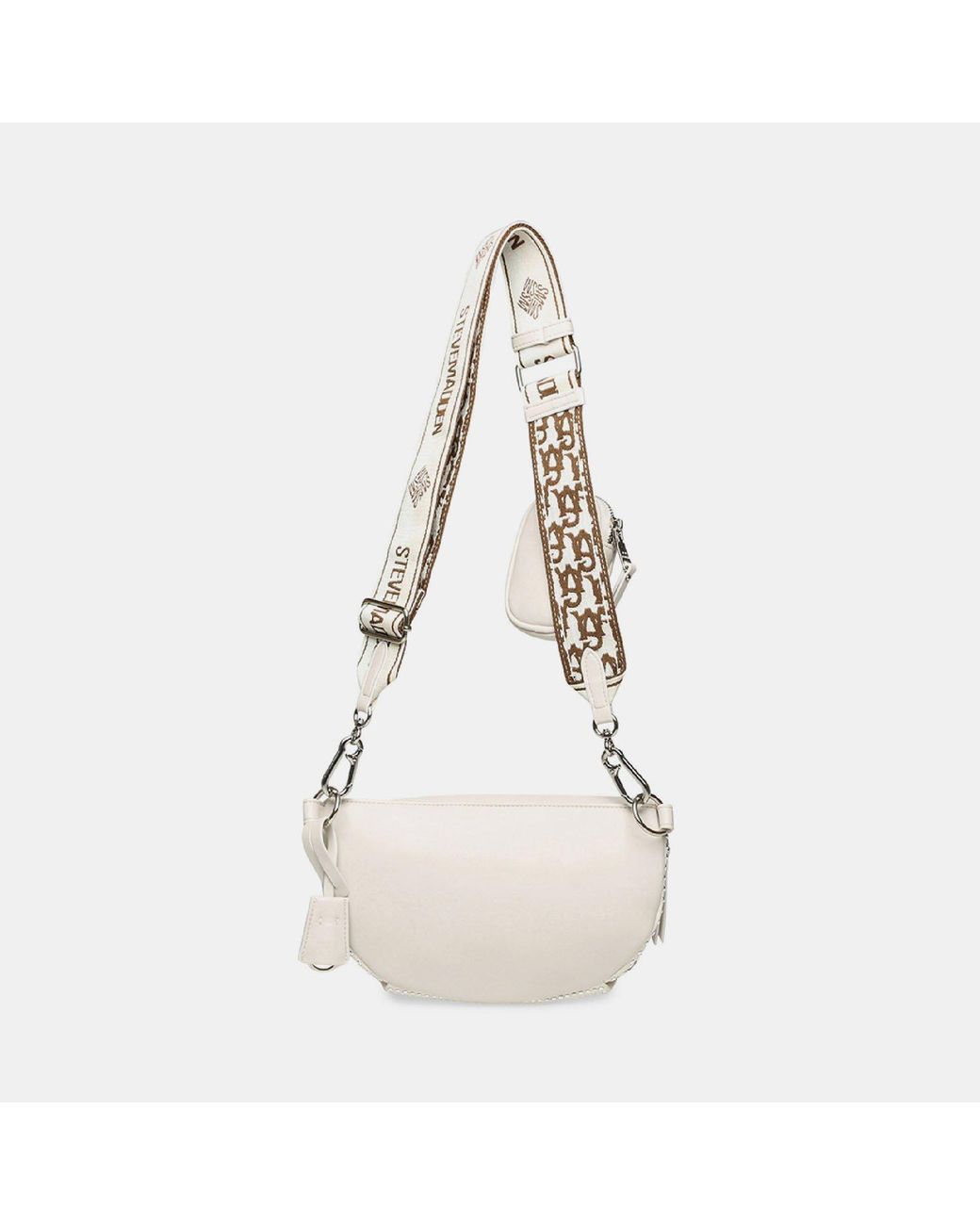 Steve Madden White Bclarkes Crossbody Bag