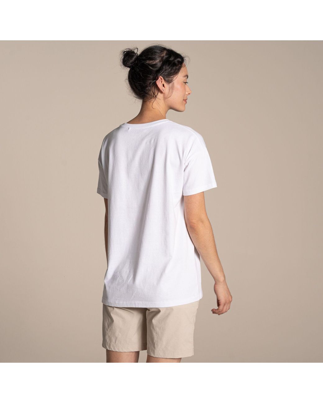 Craghoppers White Yago Short-Sleeve Cotton Oversized-Fit T-Shirt