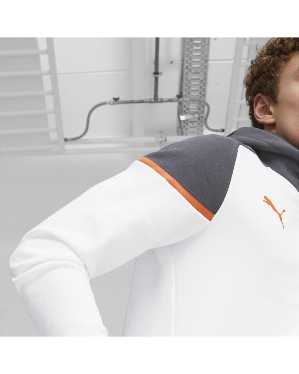 PUMA White Casuals Hooded Jkt Hoody for men