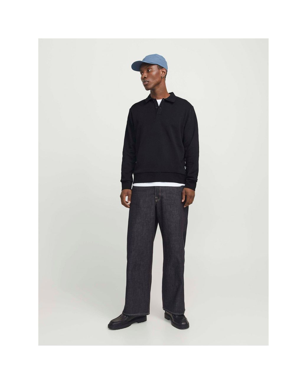 Jack & Jones Blue Bradley Sweat Polo for men