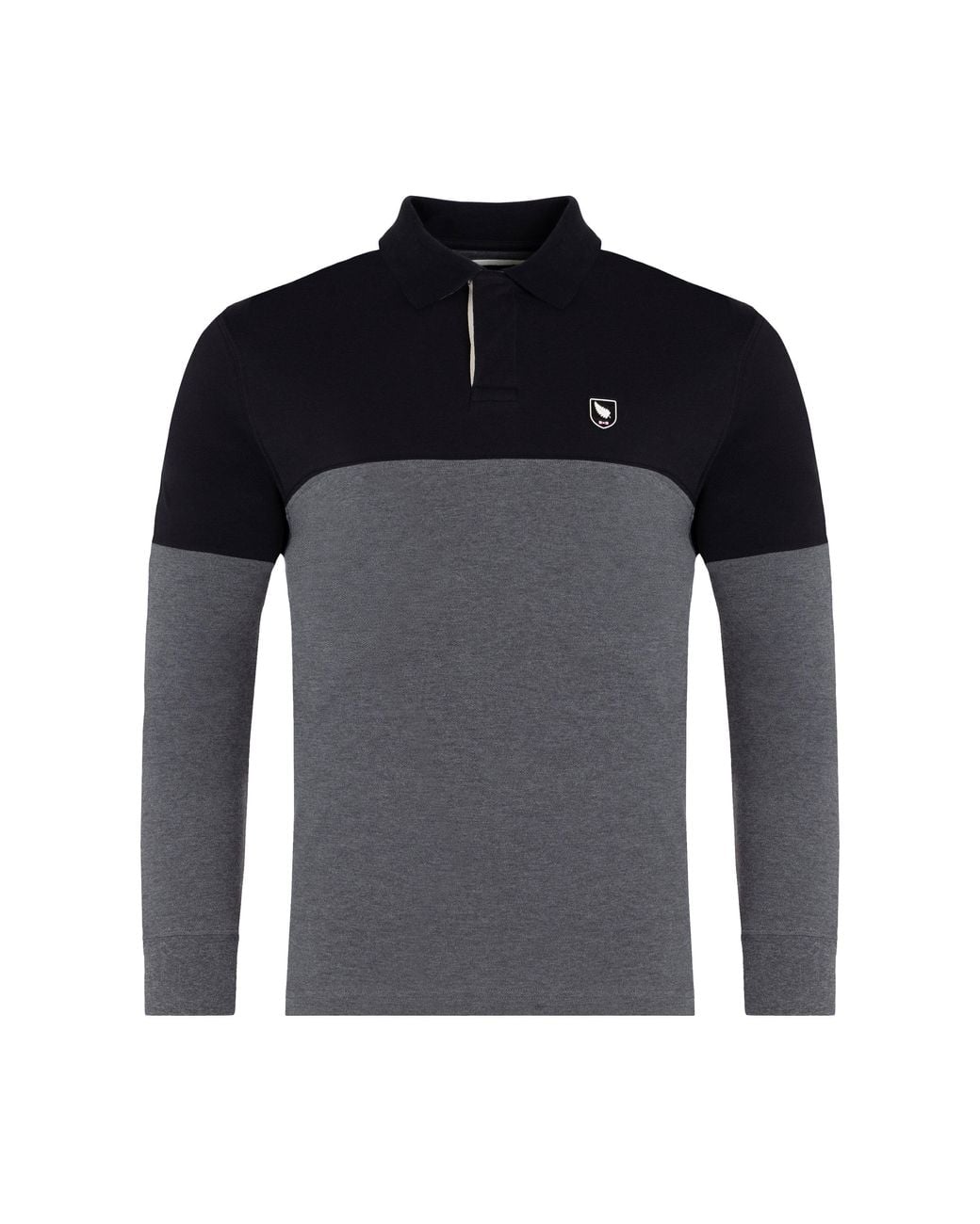 Eden Park Blue Dark Long-Sleeved Polo Shirt for men