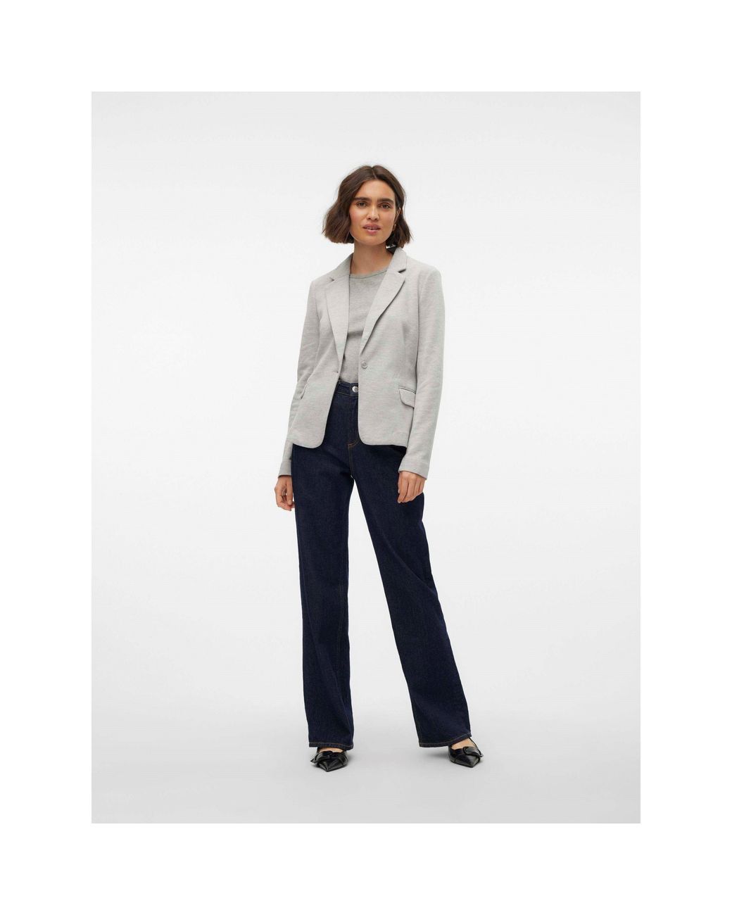 Vero Moda Gray Julia Ls Blazer