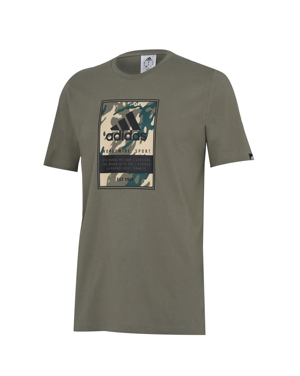 Adidas Green Graphic Logo T-Shirt for men