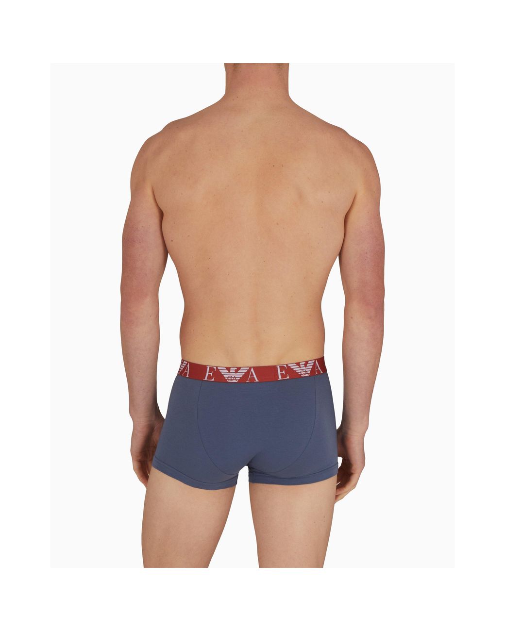 Emporio Armani Blue 3-Pack Logo Trunks for men