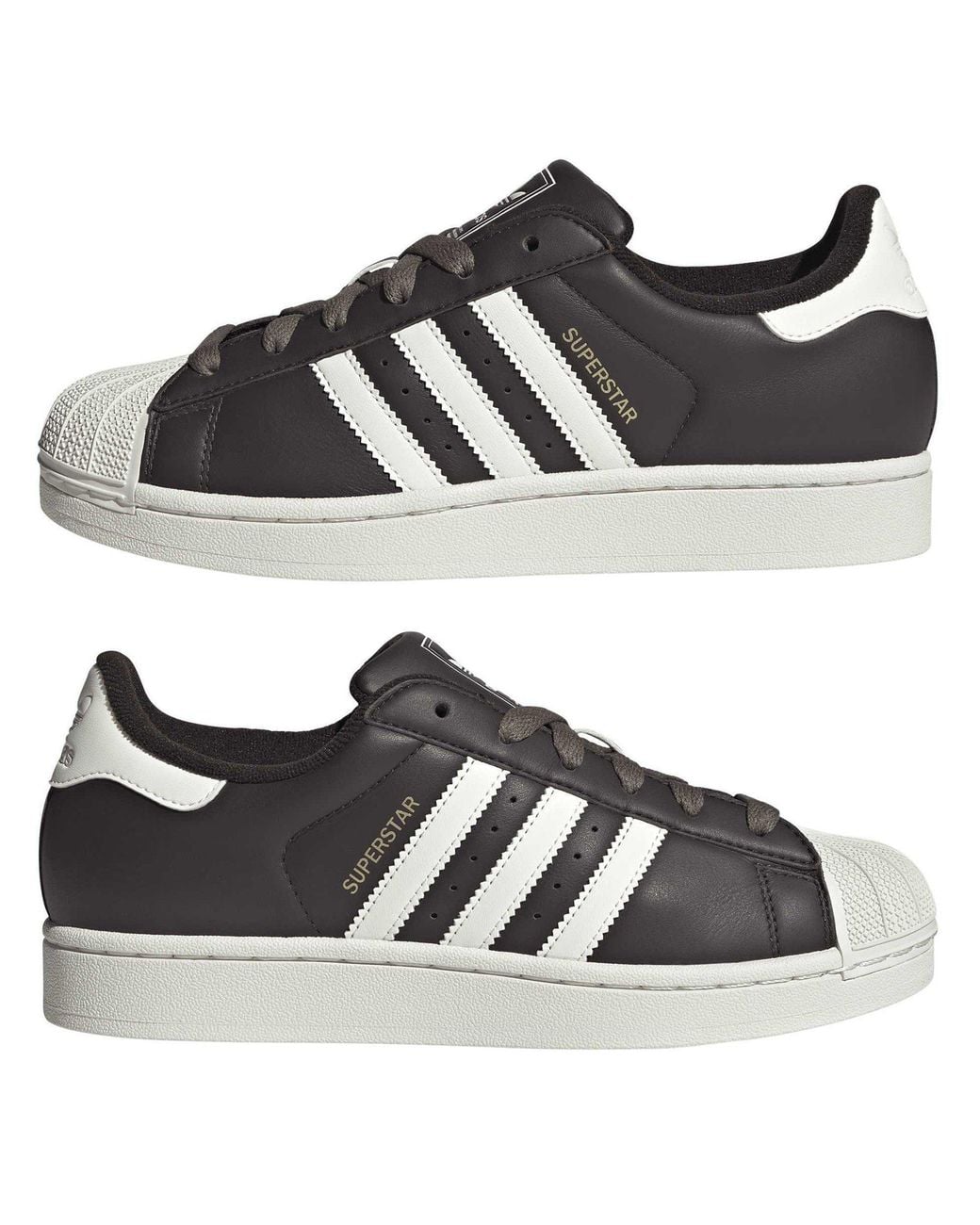Adidas Originals Brown Superstar Ii Leather Low-Top Trainers