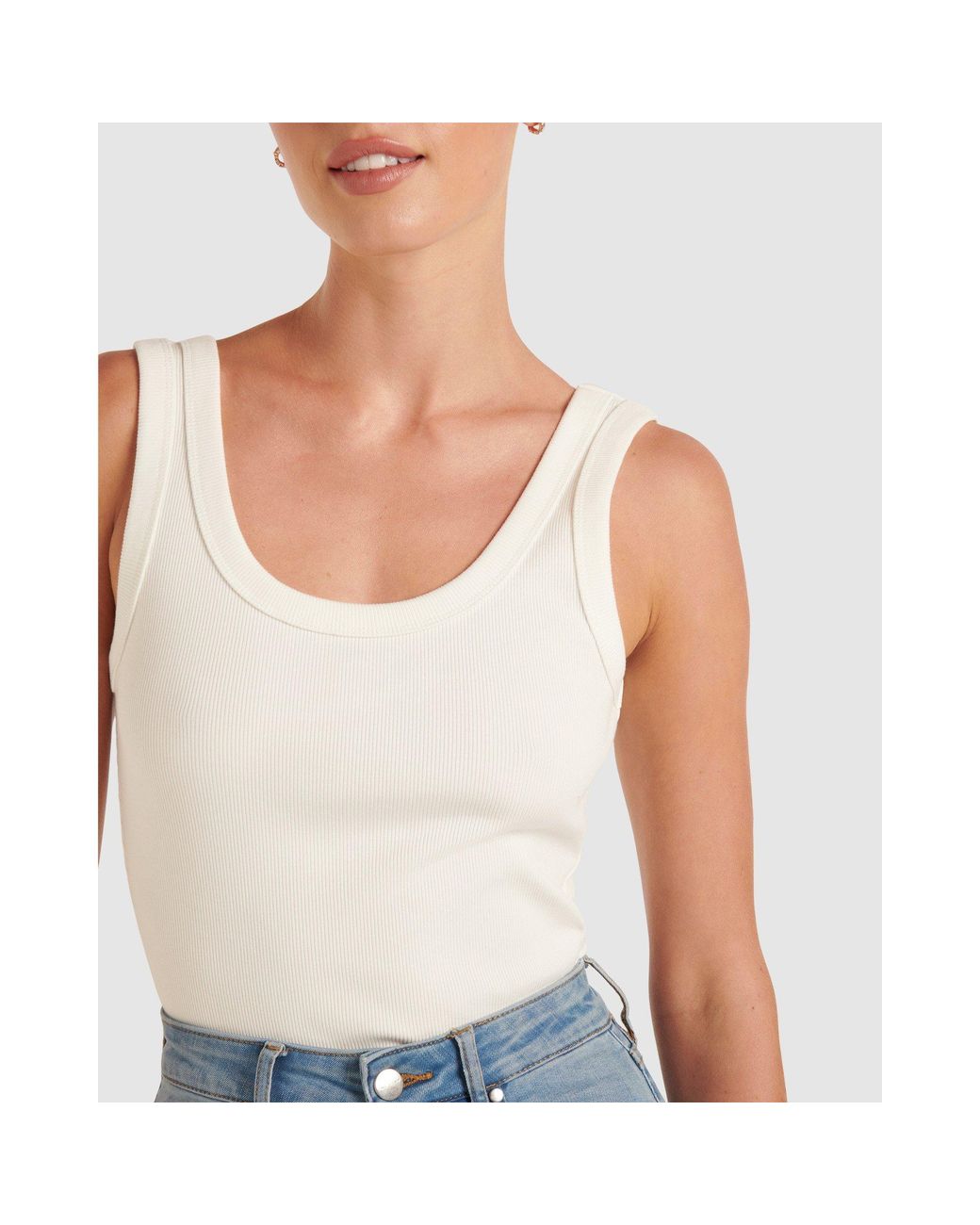 Forever New Blue Riley Scoop Neck Tank