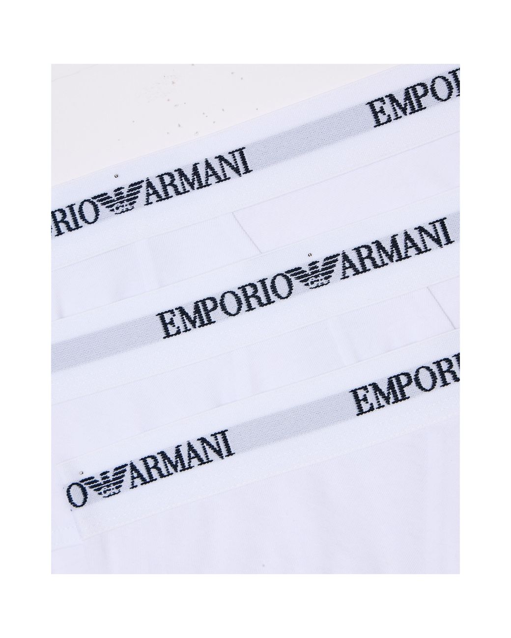 Emporio Armani White Structured Waistband Short Shorts for men