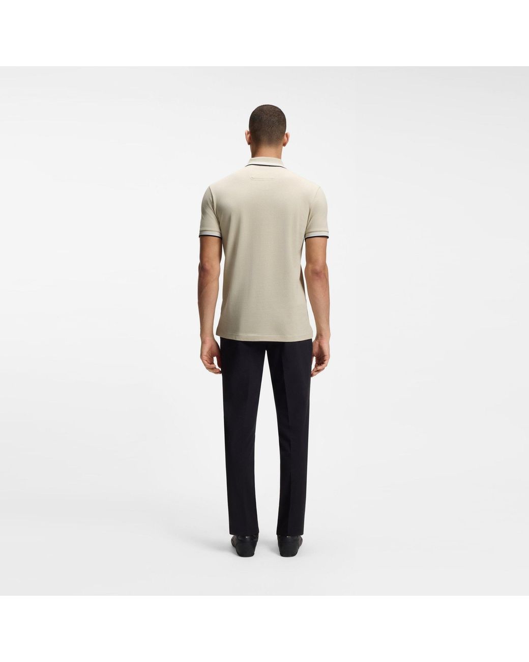 Boss Natural Paddy Polo Shirt With Contrast Tipping for men