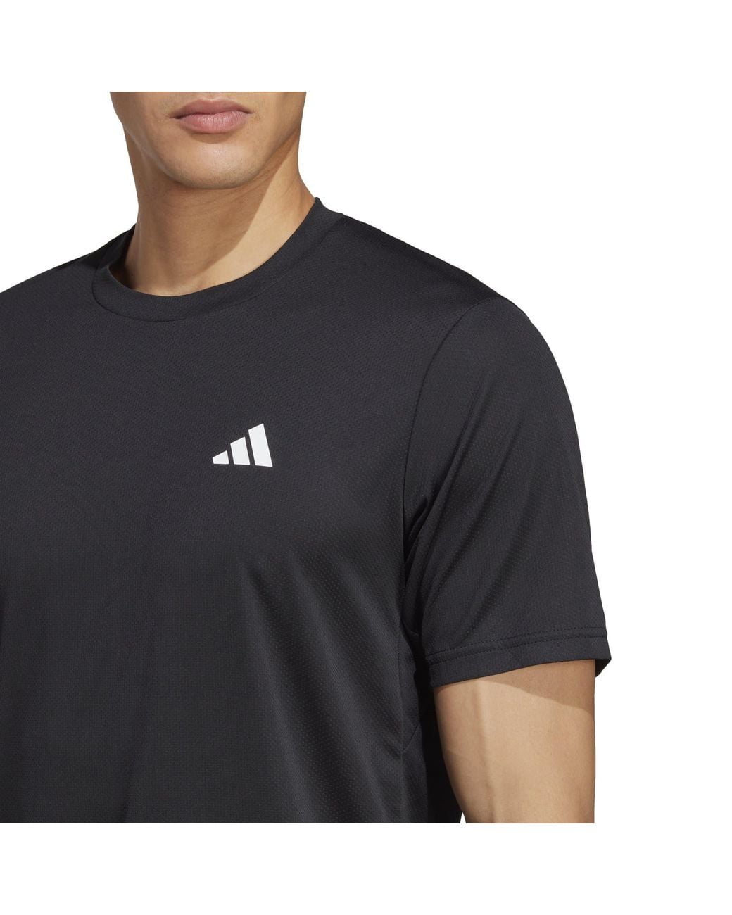 Adidas Black Training Essentials Base T Shirt for men