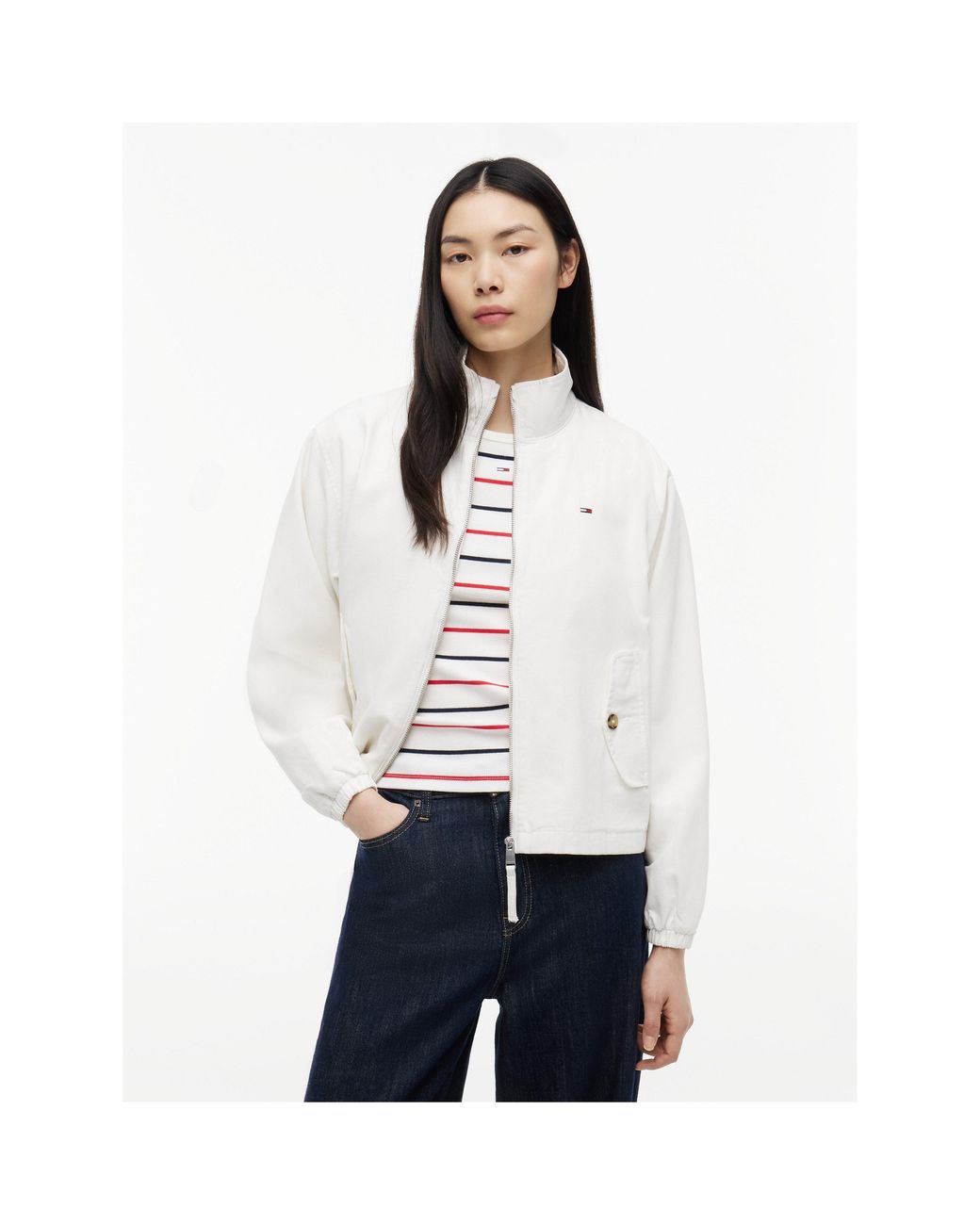 Tommy Hilfiger White Coach Jacket