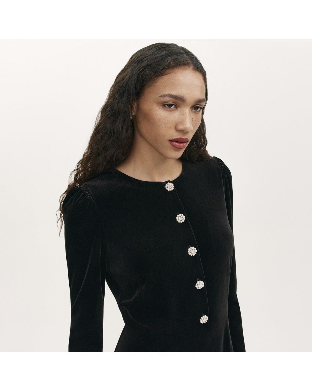 Finery London Black Rae Mini Dress