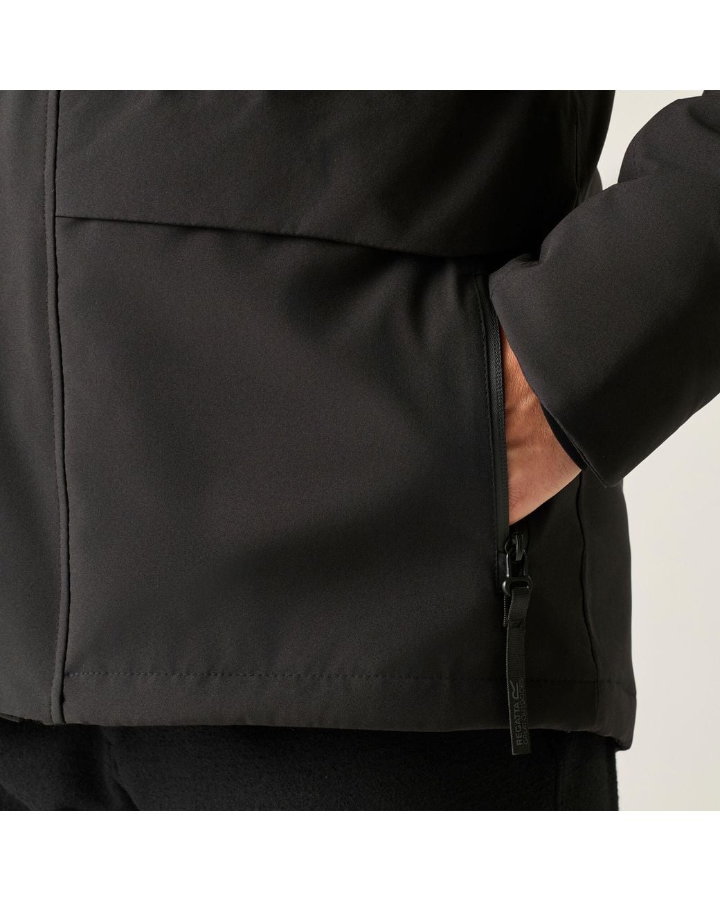 Regatta Black Baylon Waterproof Jacket for men