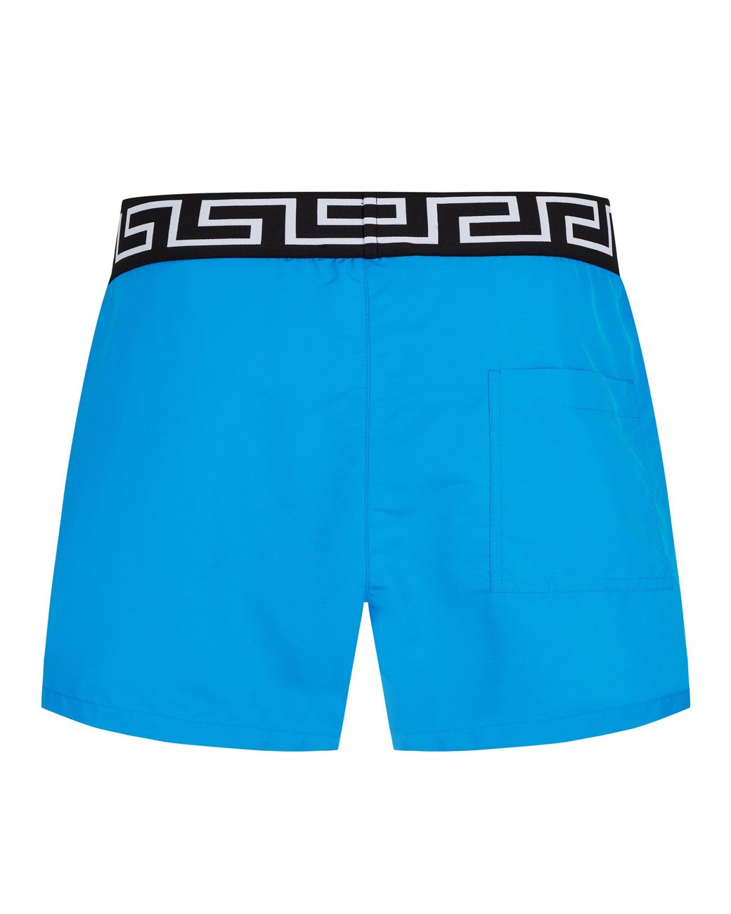 Versace Blue Greca Waistband Swim Shorts for men