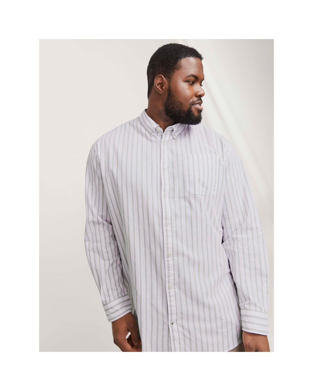 Jack & Jones White Long Sleeve Oxford Shirt for men