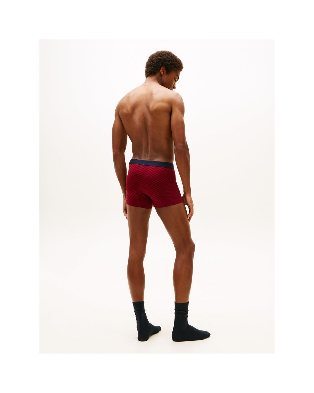 Tommy Hilfiger Red Waistband Trunk & Sock Set for men