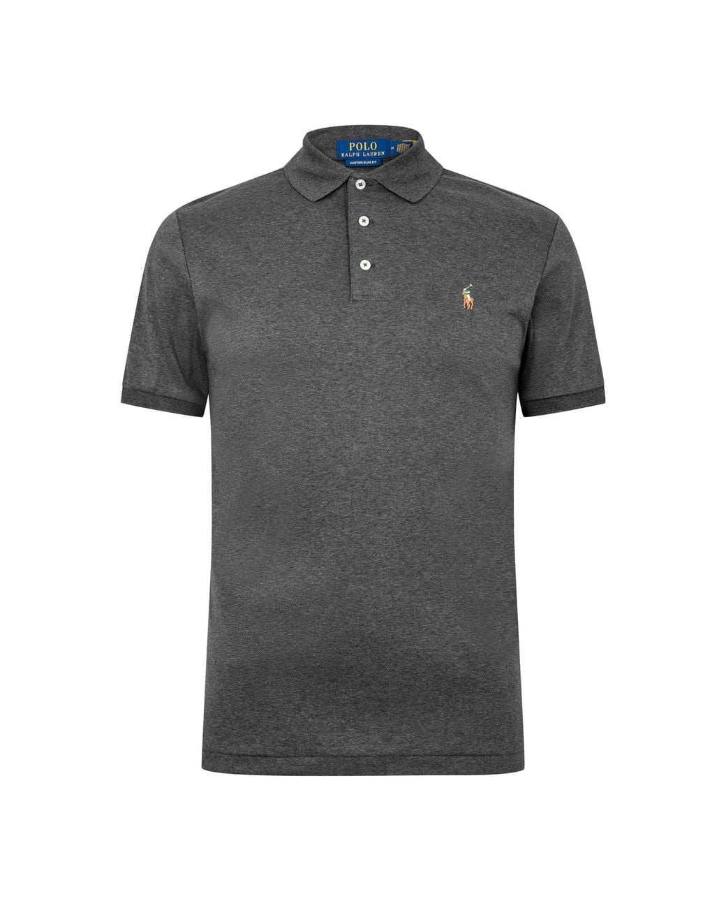 Polo Ralph Lauren Gray Slim Fit Short Sleeve Polo Shirt for men