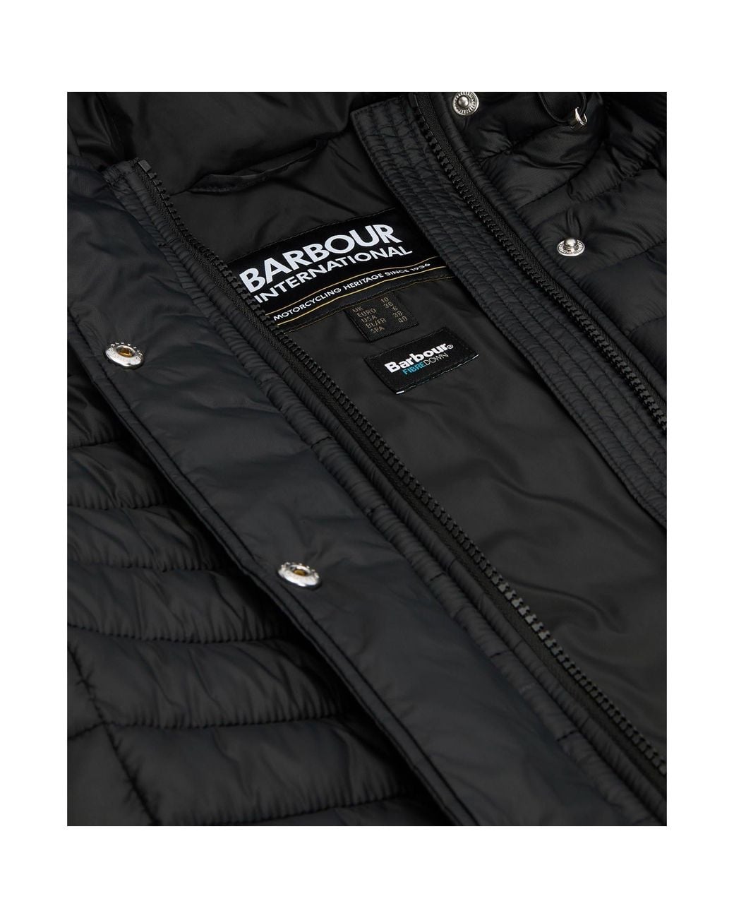 Barbour Black Longline Jada Puffer Jacket