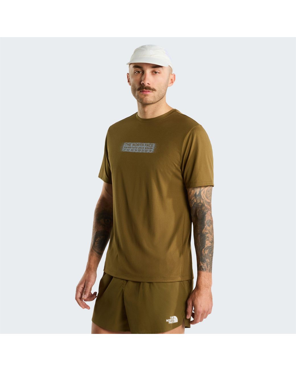 The North Face Green Cotton Short-Sleeve Graphic T-Shirt for men