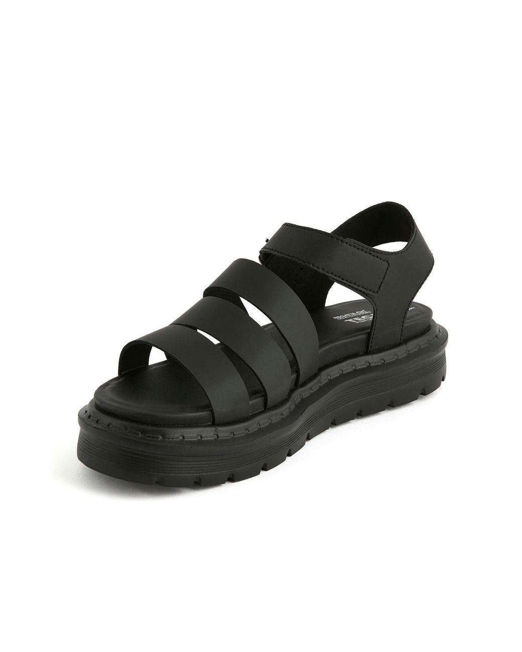 Regatta Black Porto Heeled Platform Sandals