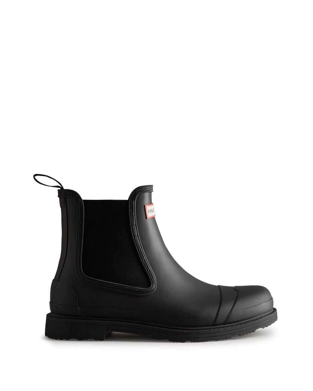 Hunter Black Commando Chelsea Boots for men