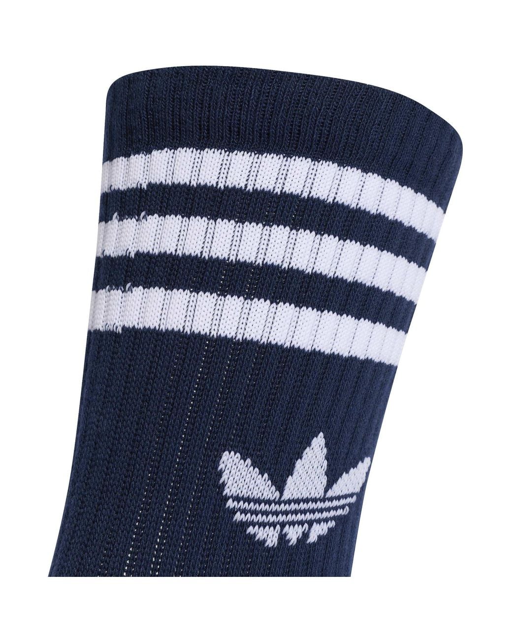 Adidas Originals Blue Adi Og 3S Cotton Crew Socks 3 Pack