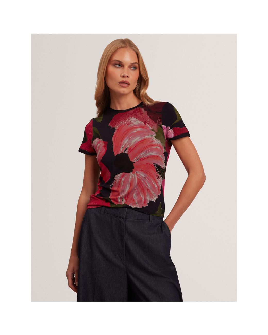Ted Baker Pink Ted Printed Tee Ld71