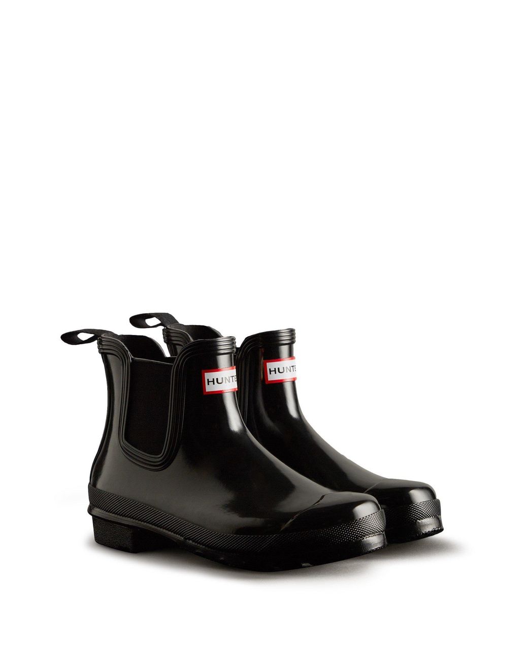 Hunter Black Original Chelsea Gloss Boot