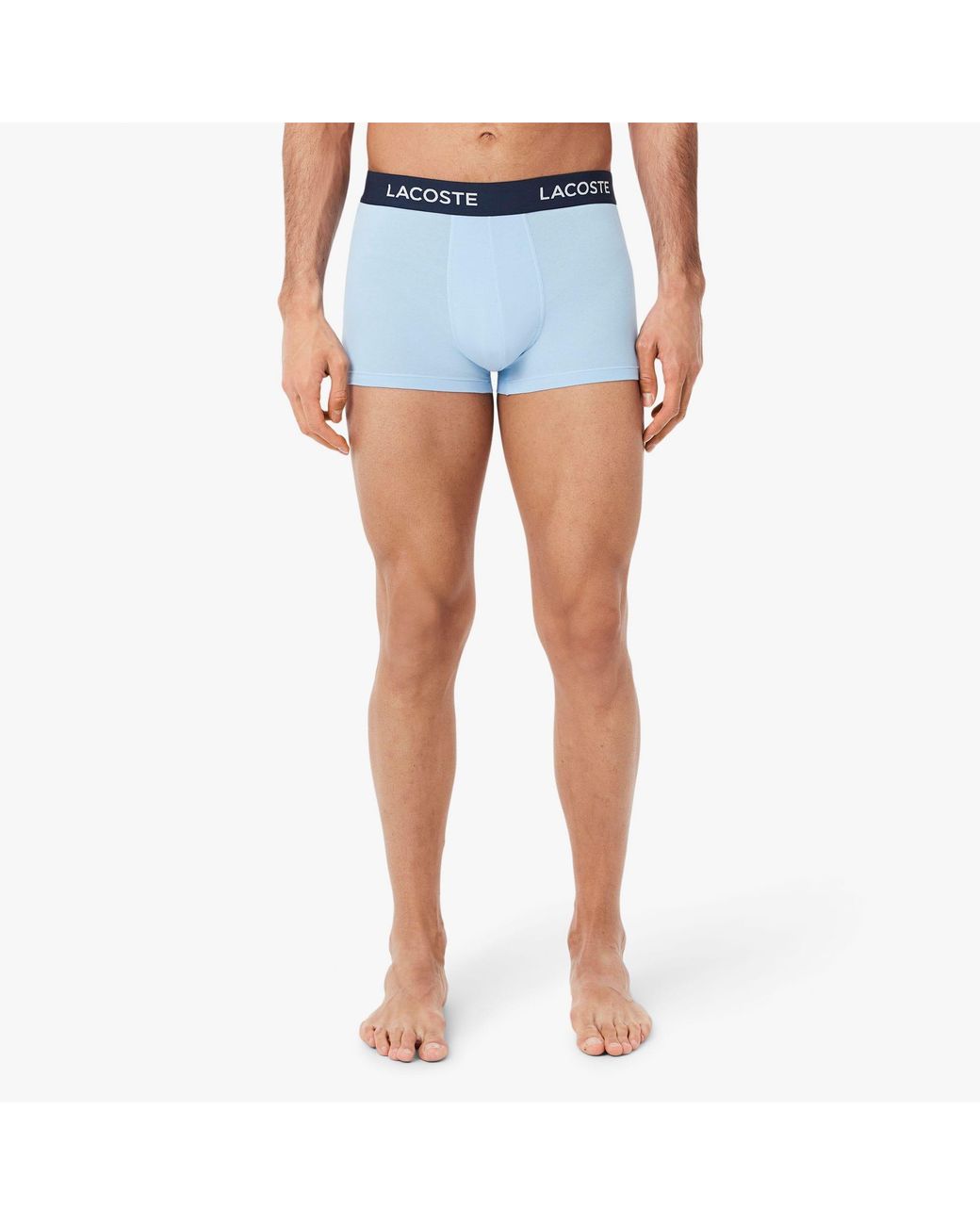 Lacoste Blue 3-Pack Stretch Cotton Trunks for men