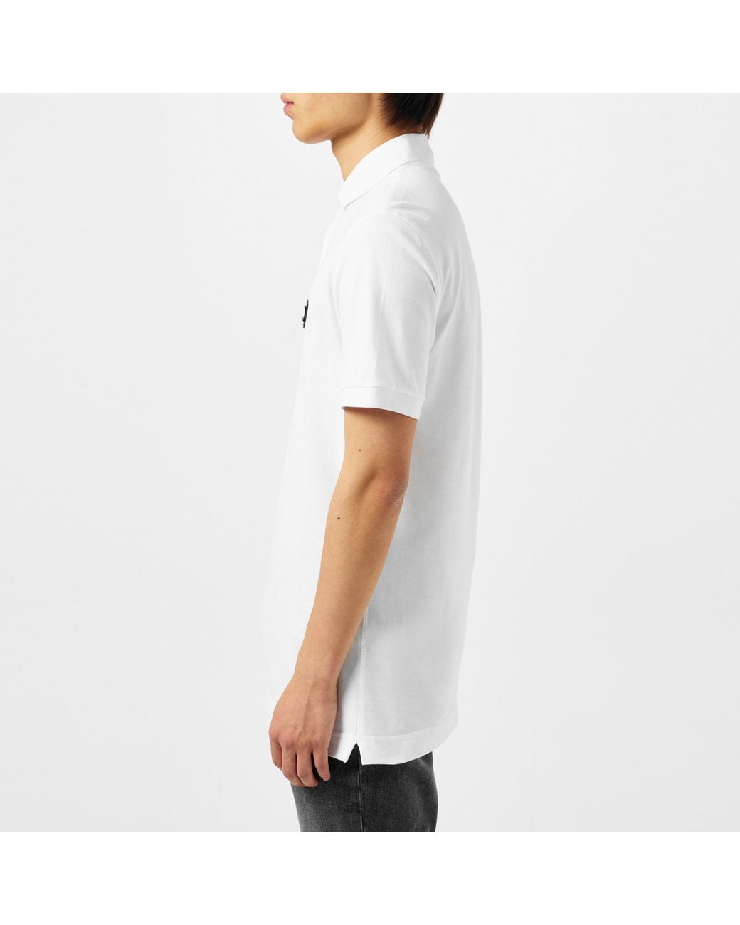 Dolce & Gabbana White Plain Piqué Cotton Polo Shirt for men