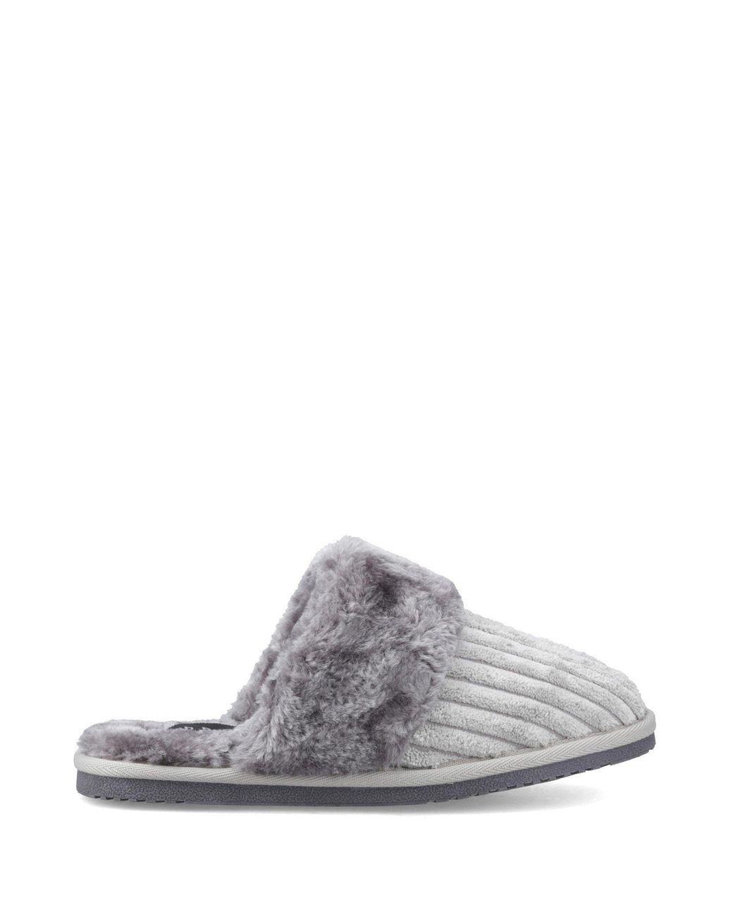 Hush Puppies Gray Arianna Cord Slipper