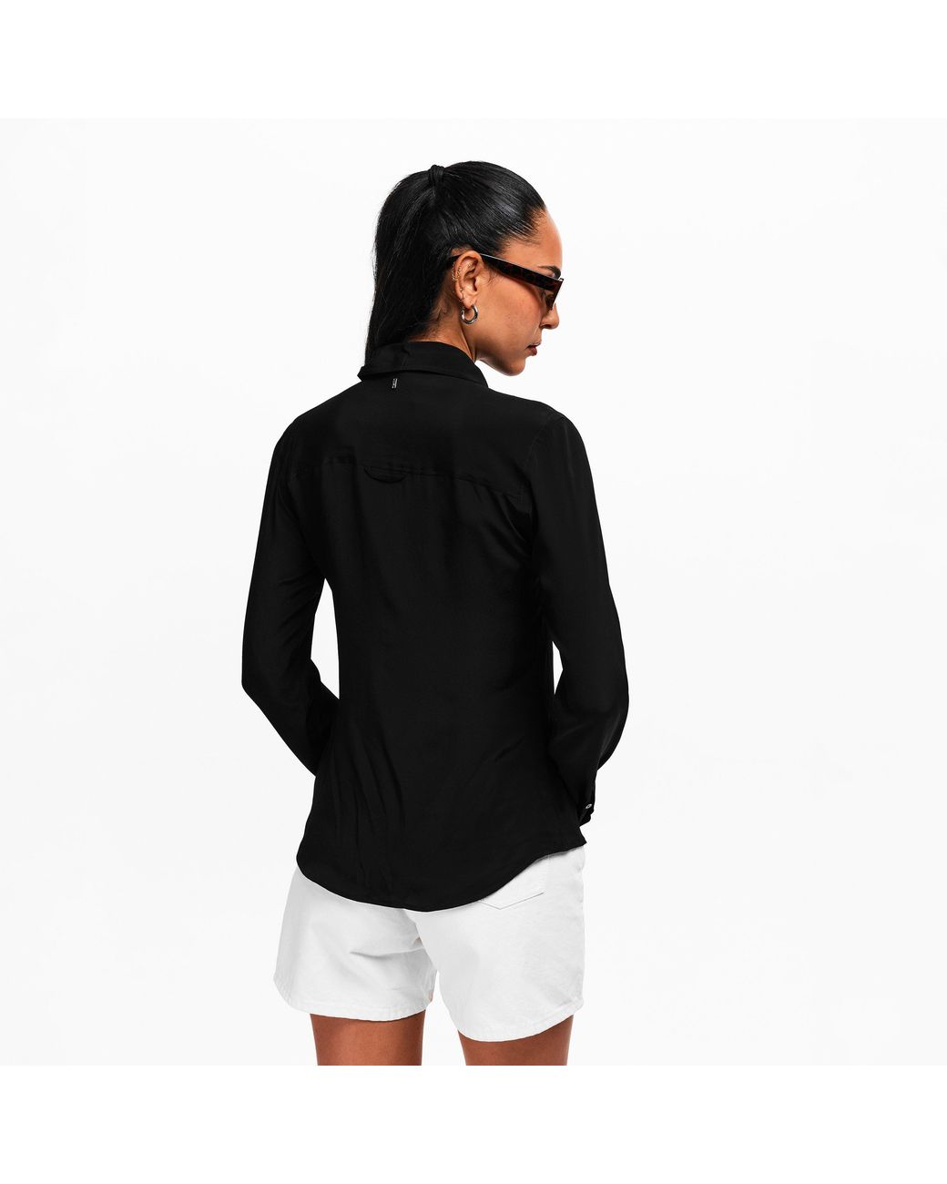 AMI Black Ami Collar Shrt Ld61