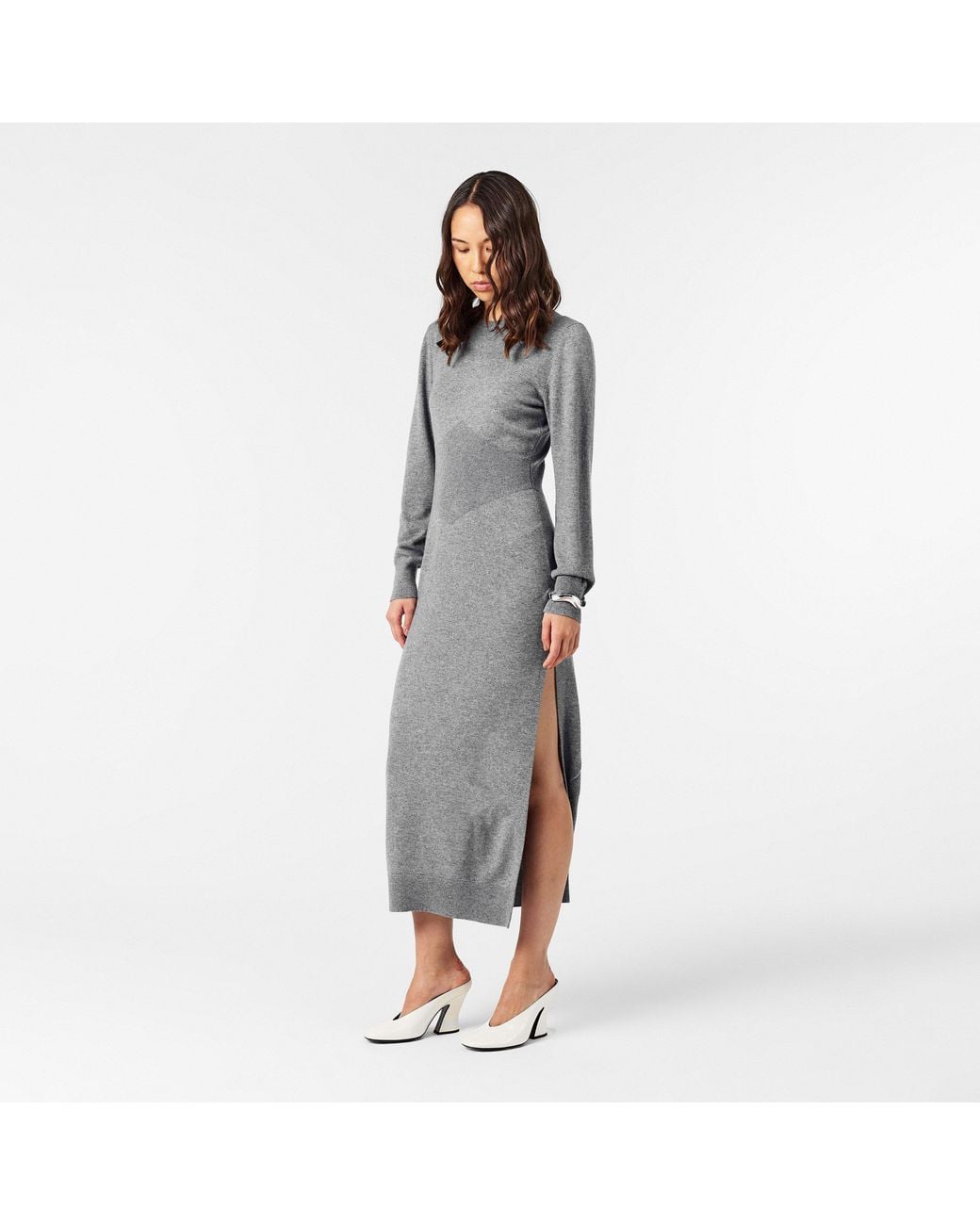 Givenchy Gray Cashmere Midi Jumper Dress