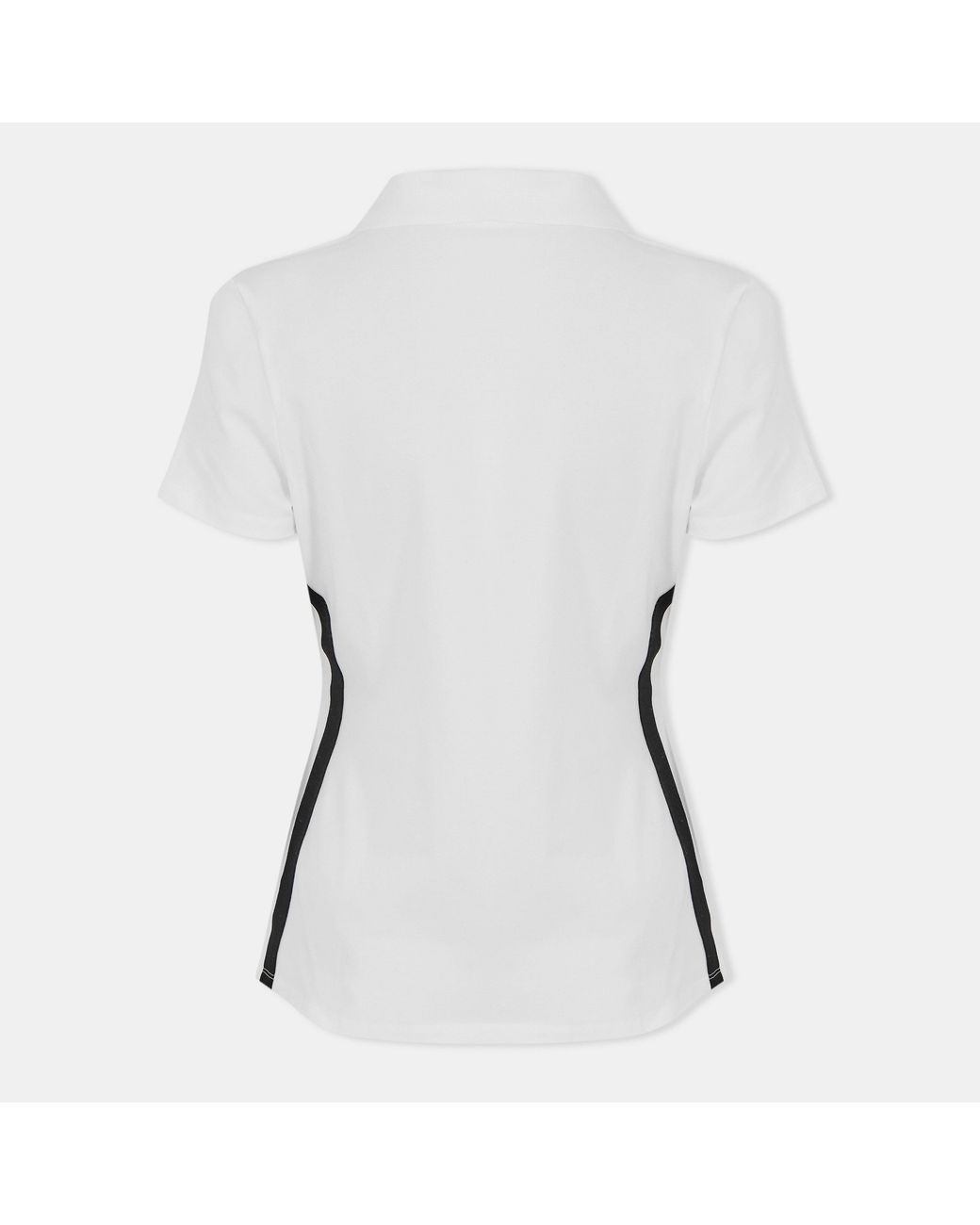 DKNY White Stripe Short-Sleeve Polo Shirt