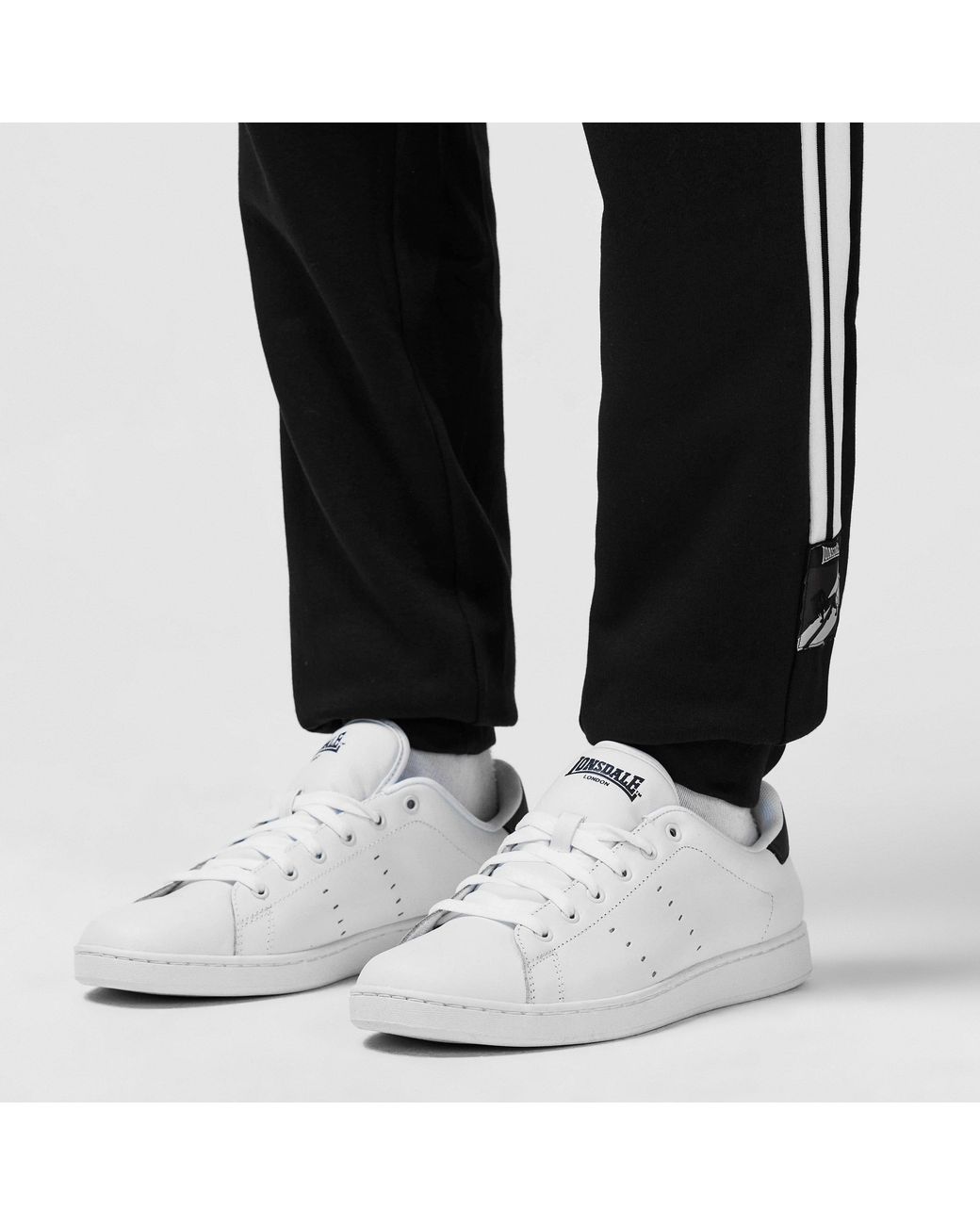 Lonsdale White Leyton Leather Trainers for men