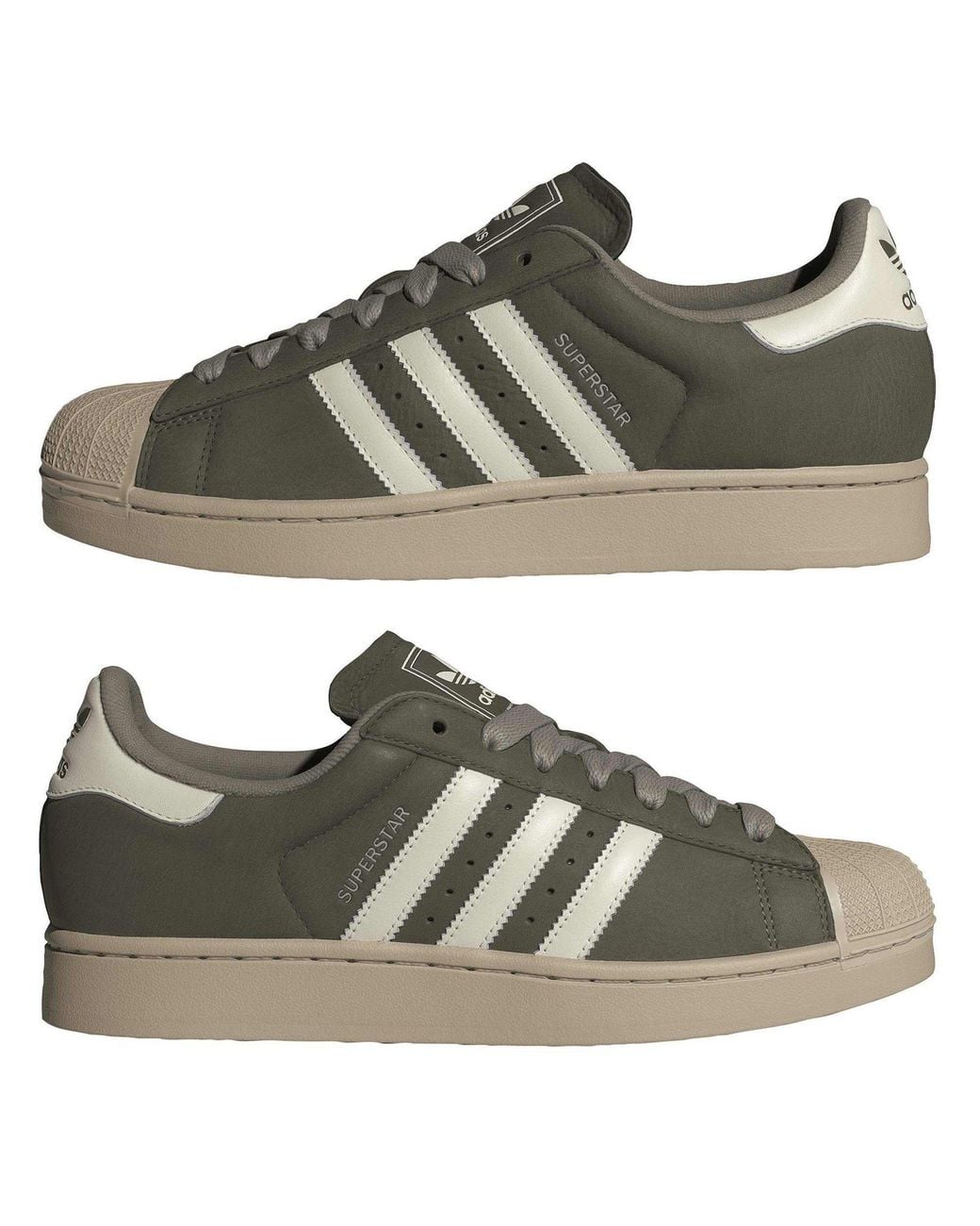 Adidas Originals Brown Superstar Ii Leather Low-Top Trainers