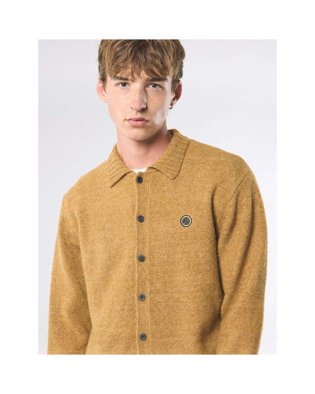 Pretty Green Yellow Pg Whittaker Structured Tailored Overshirt for men