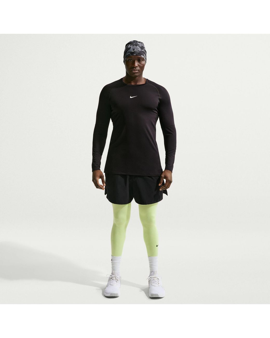 Nike Green Dri-Fit Compression-Fit Performance Tights for men