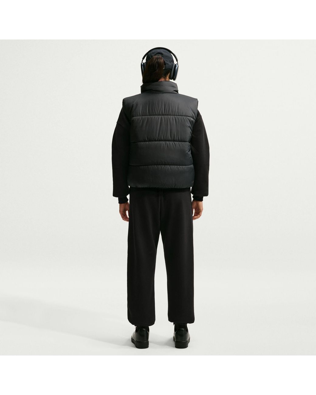 Nike Black Sportswear Phoenix Fleece High-Waisted Oversized Tracksuit Bottoms