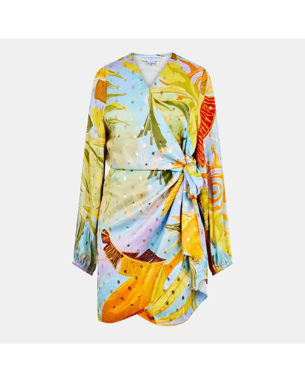 Never Fully Dressed Yellow Sky Vienna Wrap Dress