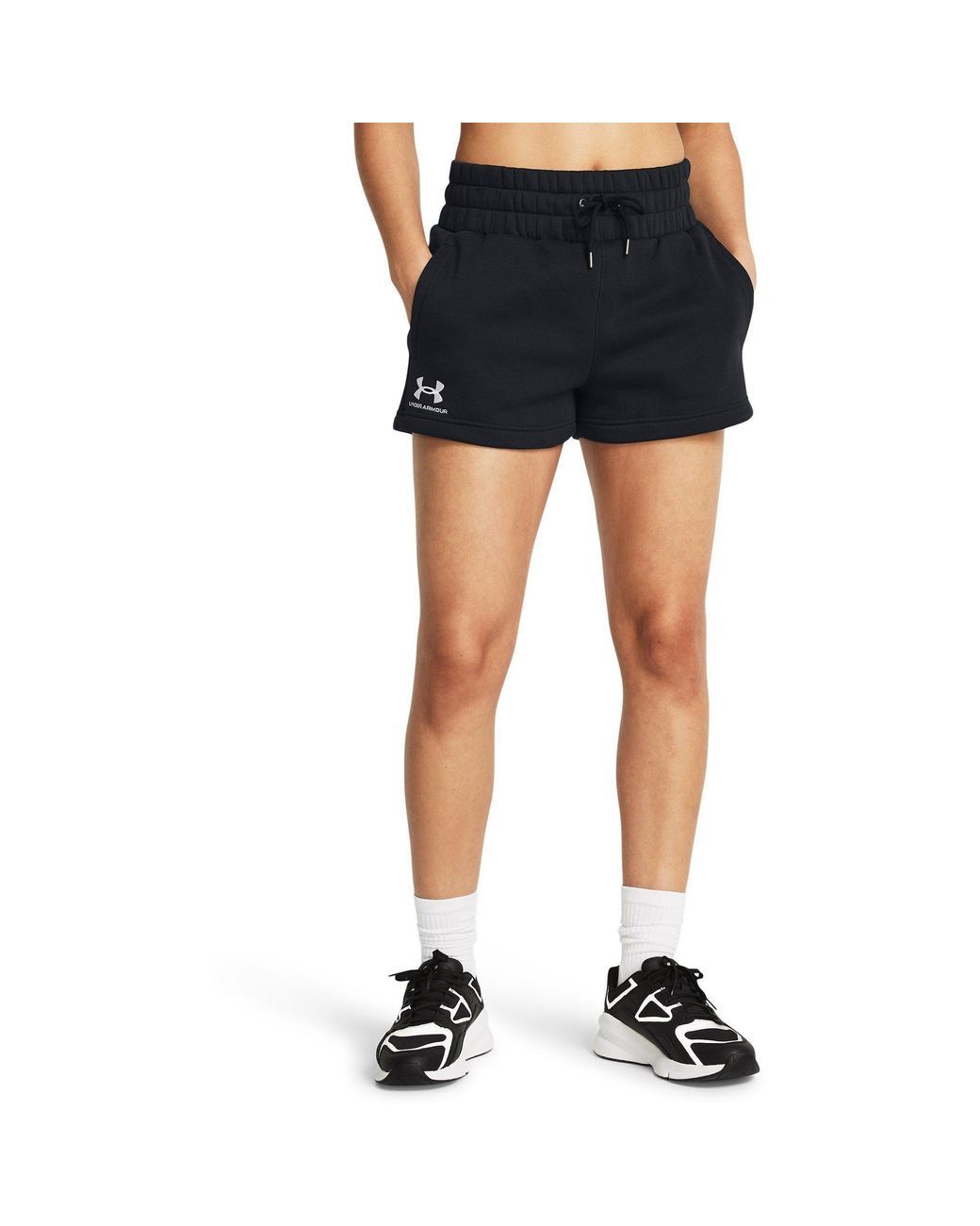 Under Armour Black Icon Fleece Boxer Sh
