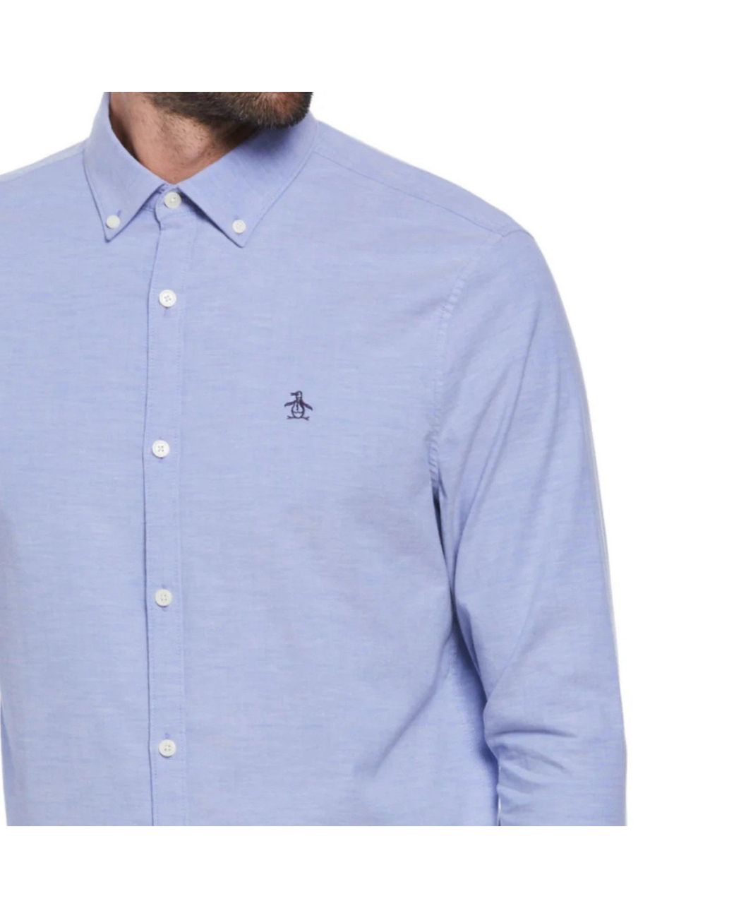 Original Penguin Blue Ecovero Oxford Shirt for men