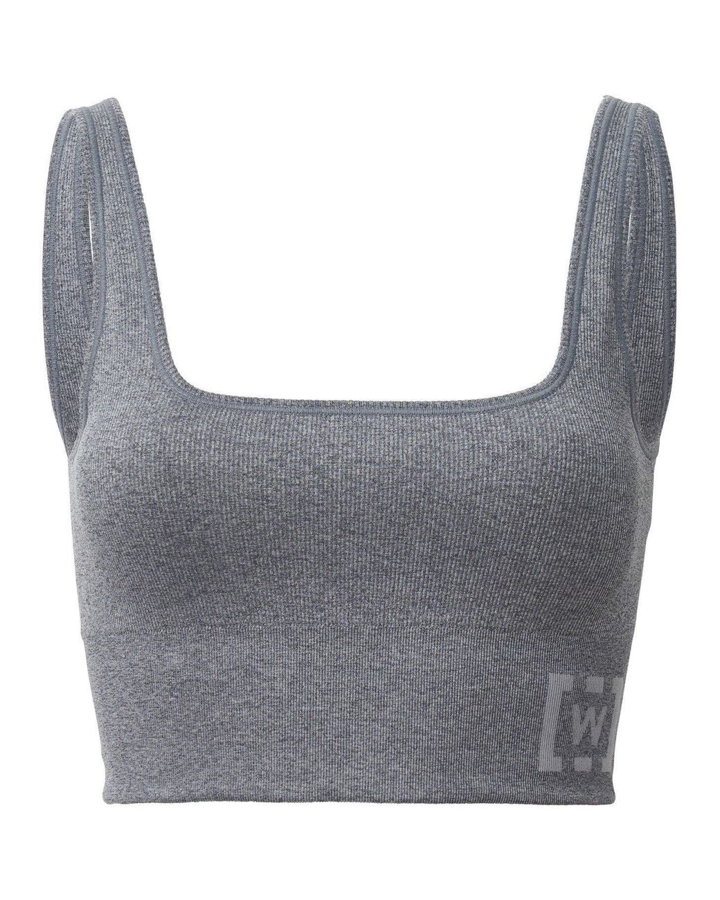 Wolford Gray Athleisure Crop Top Bra