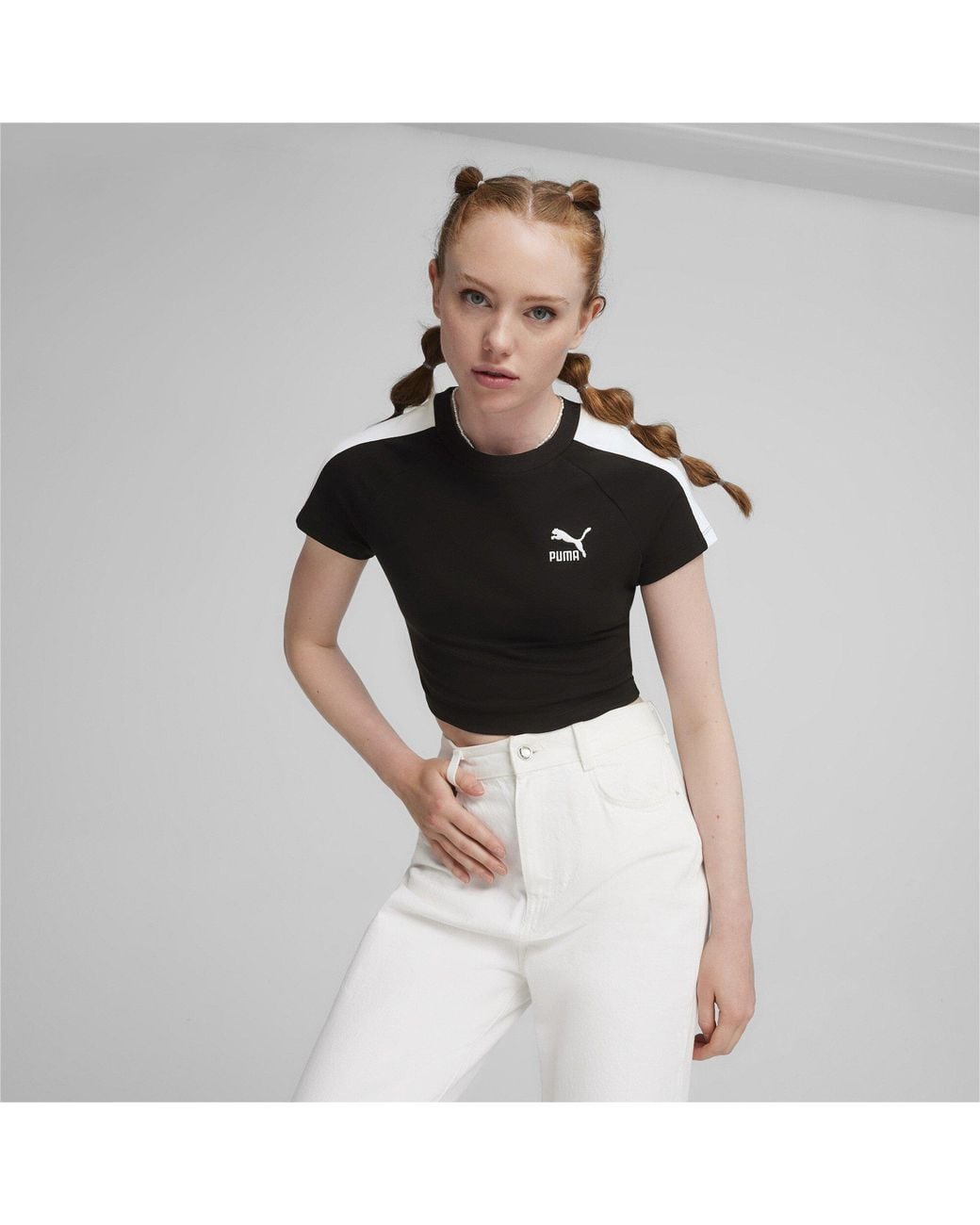 PUMA Black Iconic T7 Baby Tee