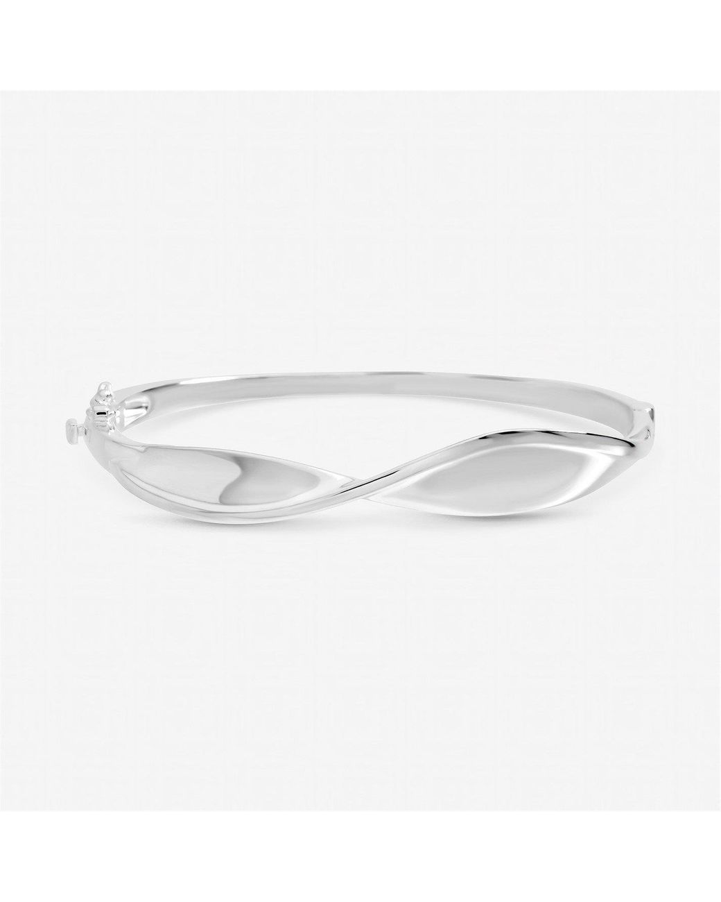 Inicio Metallic Sterling Plated Wave Bangle