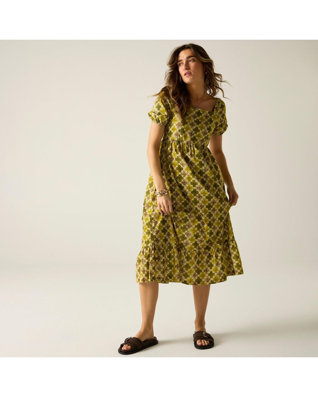 Regatta Yellow Orla Kiely Midi Summer Dress